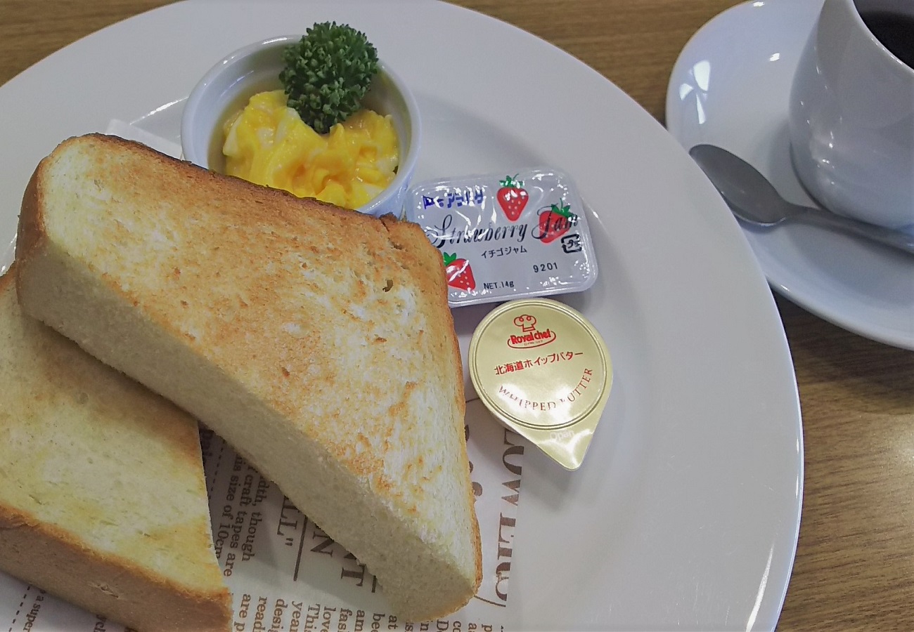 トーストセット(もおか鬼怒公園ゴルフ倶楽部のレストラン)